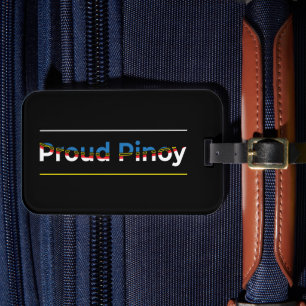 Stolzer Pinoy - Philippinische Flagge Abstrakte Ge Gepäckanhänger