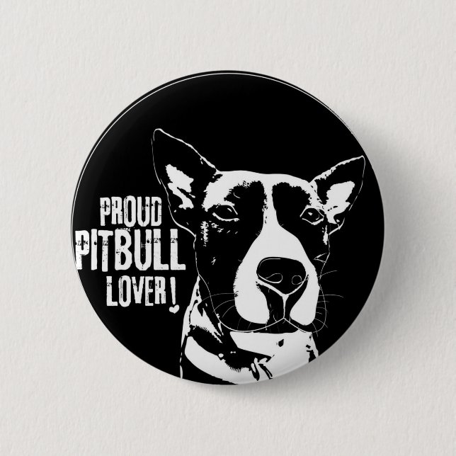 STOLZER PITBULL LIEBHABER-KNOPF BUTTON (Vorderseite)