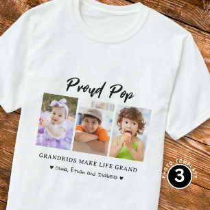 Stolzer Pop Großkinder Leben Großes 3 Foto T-Shirt