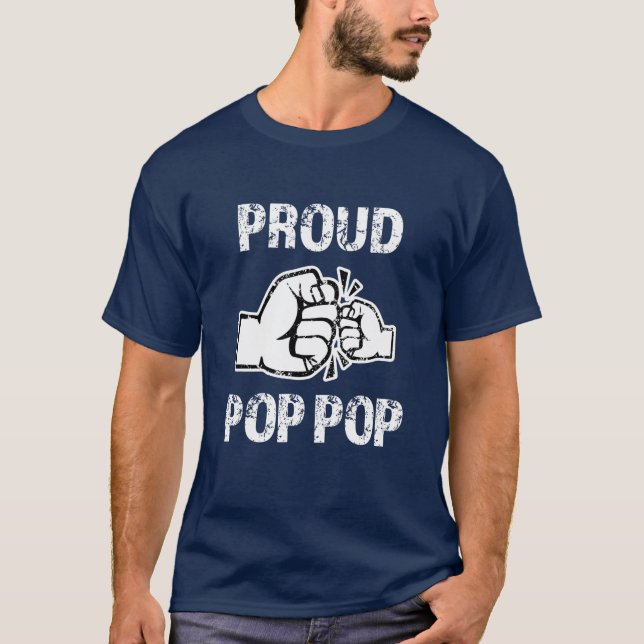 Stolzer Pop-Pop Großvater-Shirt lustiger Männer T-Shirt (Vorderseite)
