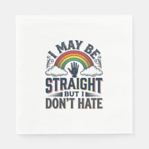 Stolzer Regenbogen-Vintage-Vektor-Design für Strai Serviette