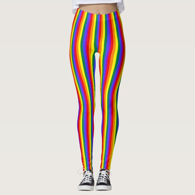 Stolzer Regenbogendruck coole Leggings (Vorderseite)