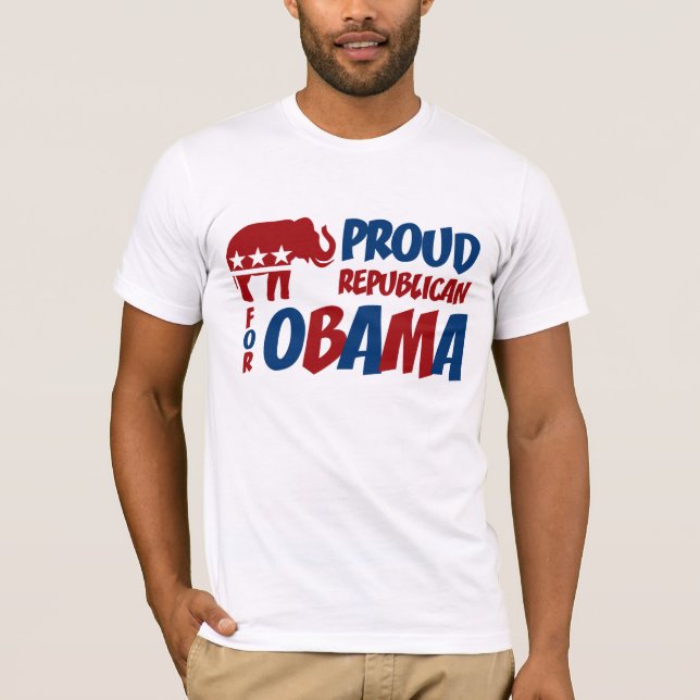 Stolzer Republikaner für Obama-T - Shirt (Vorderseite)
