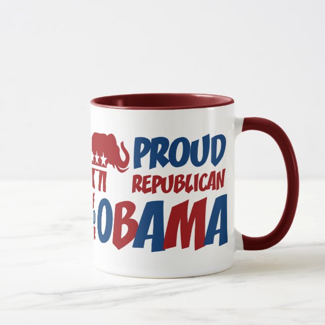 Stolzer Republikaner für Obama-Wecker-Tasse Tasse (Rechts)