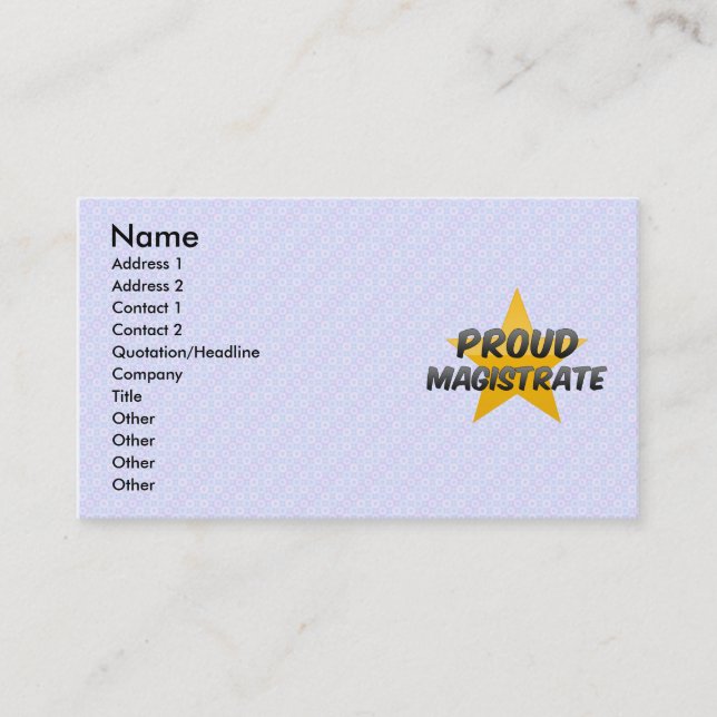 Stolzer Richter Visitenkarte (Vorderseite)