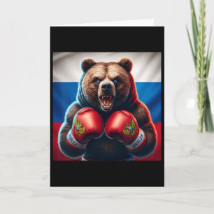 Stolzer russischer Bär Boxer Russland Kickboxer Bo Karte