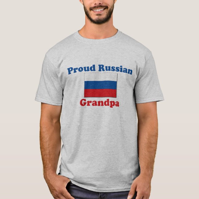 Stolzer russischer Großvater T-Shirt (Vorderseite)