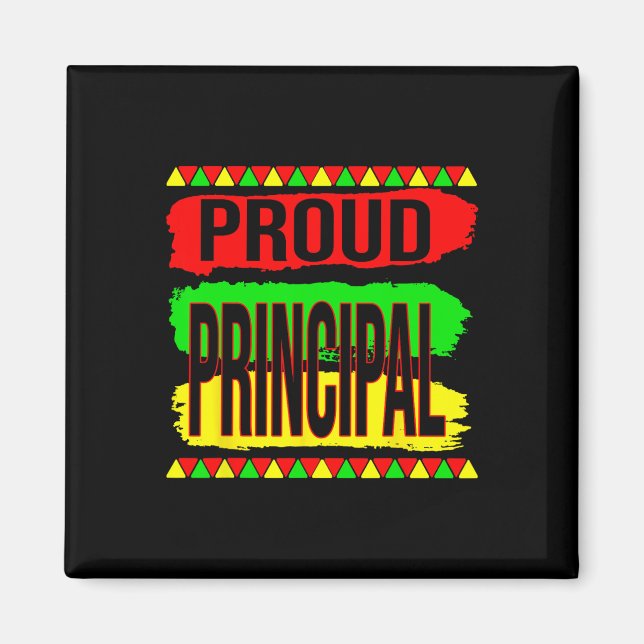 Stolzer Schulleiter Cool Black History Month Stolz Magnet (Vorne)