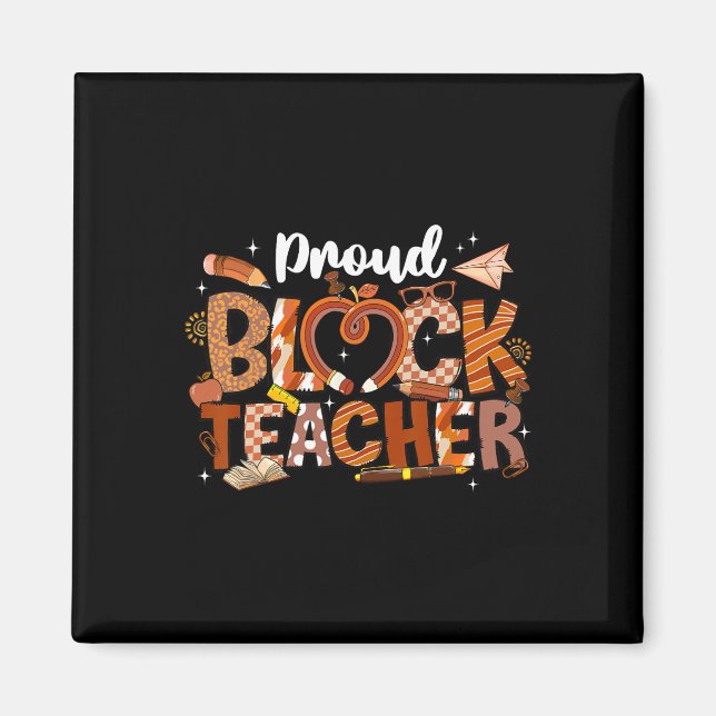 Stolzer schwarzer Lehrer Black History Month Junet Magnet (Vorne)