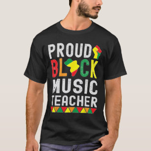 Stolzer schwarzer Musiklehrer Afro-amerikanischer T-Shirt