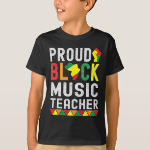 Stolzer schwarzer Musiklehrer Afroamerikanischer S T-Shirt