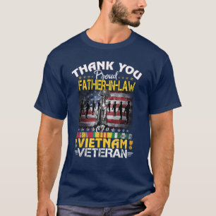 Stolzer Schwiegerveteran eines vietnamesischen Vet T-Shirt