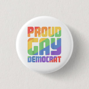 Stolzer schwuler Demokrat lustiger LGBT Button