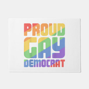 Stolzer schwuler Demokrat lustiger LGBT Fußmatte