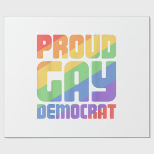 Stolzer schwuler Demokrat lustiger LGBT Geschenkpapier