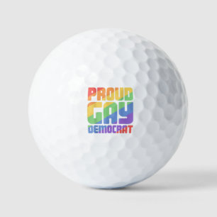 Stolzer schwuler Demokrat lustiger LGBT Golfball