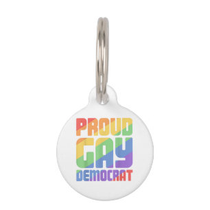 Stolzer schwuler Demokrat lustiger LGBT Haustiermarke