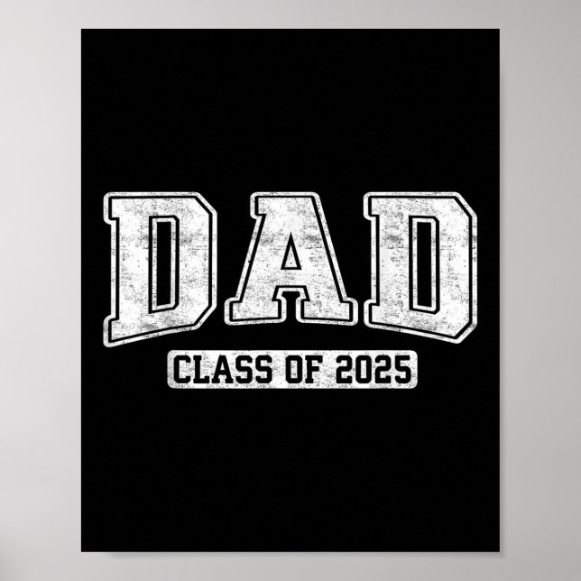 stolzer Senior-Vater Cl von 2025 Absolvent Abschlu Poster (Vorne)