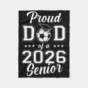 Stolzer Senior-Vater Fußballverein Abschlussklasse Fleecedecke