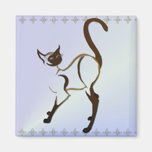 Stolzer siamesische Katzen-Magnet Magnet