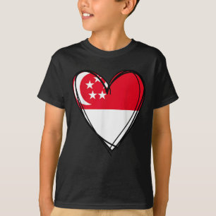 Stolzer singapurischer Junge Mädchen Tante Vater M T-Shirt
