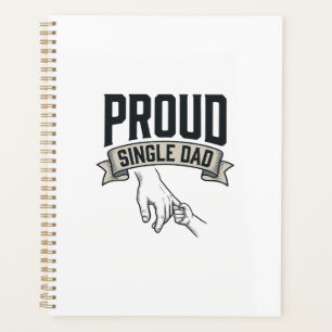 Stolzer Single-Vater Vintage-Gravur-Shirt-Design_1 Planer