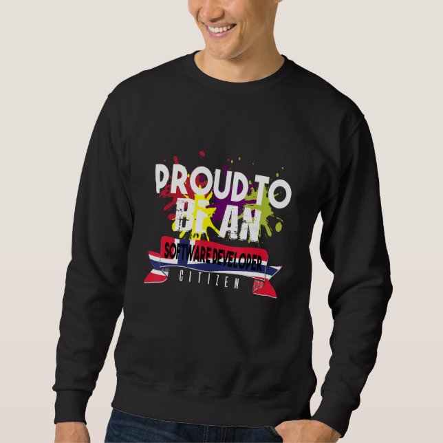 Stolzer Software-Entwickler Bürger Beruf Karriere Sweatshirt (Vorderseite)