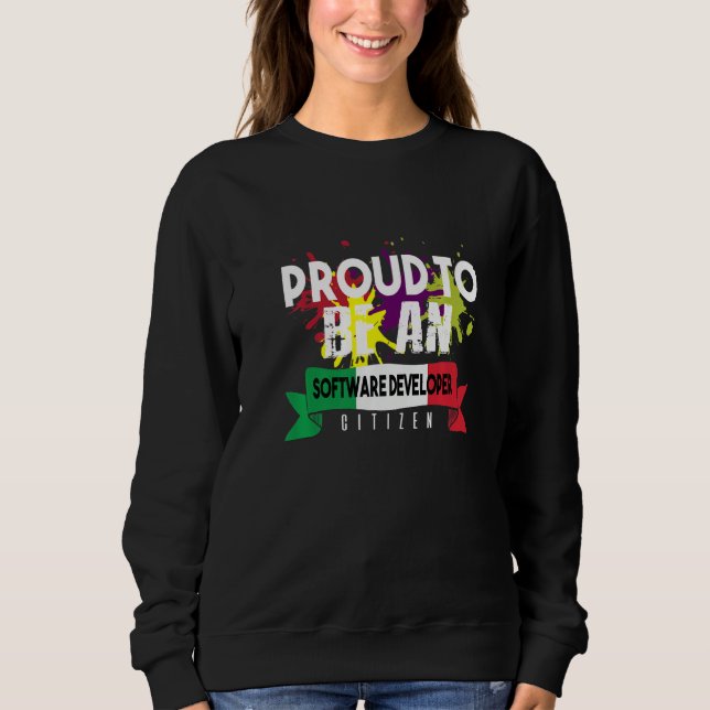 Stolzer Softwareentwickler Bürger Beruf Karriere Sweatshirt (Vorderseite)