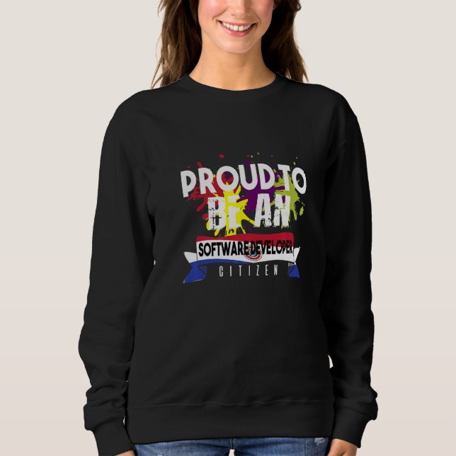 Stolzer Softwareentwickler Bürger Beruf Karriere Sweatshirt (Vorderseite)
