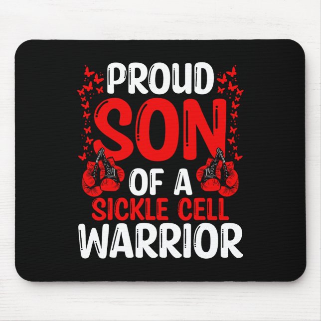 Stolzer Sohn der Sichelzellkrankheit Warrior Bewus Mousepad (Vorne)