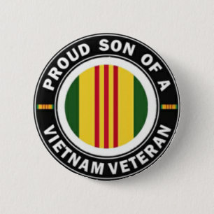 Stolzer Sohn des Vietnam-Tierarzt-Knopfes Button