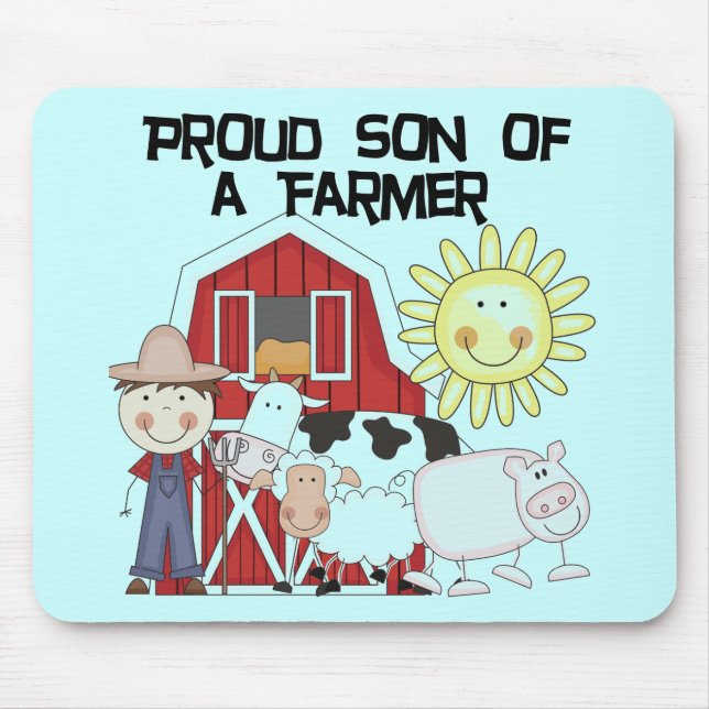 Stolzer Sohn ein Bauers-der T-Shirts und der Mousepad (Vorne)