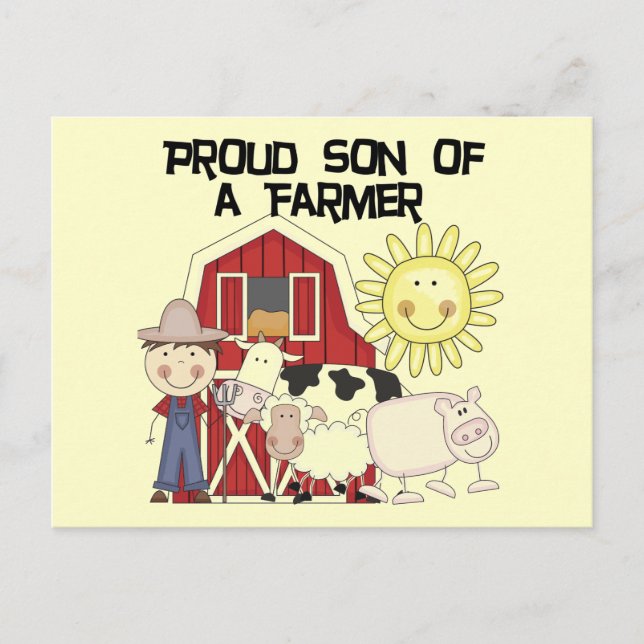 Stolzer Sohn ein Bauers-der T-Shirts und der Postkarte (Vorderseite)
