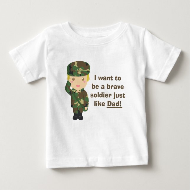 Stolzer Sohn eines Armeeangehörigen oder militäris Baby T-shirt (Vorderseite)