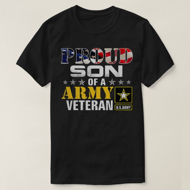 Stolzer Sohn eines Armeeveteranen T-Shirt (Design vorne)