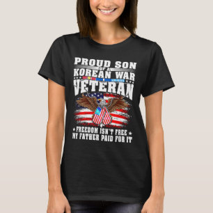 Stolzer Sohn eines koreanischen Kriegsveteranen mi T-Shirt