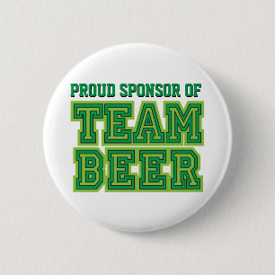 Stolzer Sponsor des Team-Bier-lustigen Knopfes Button