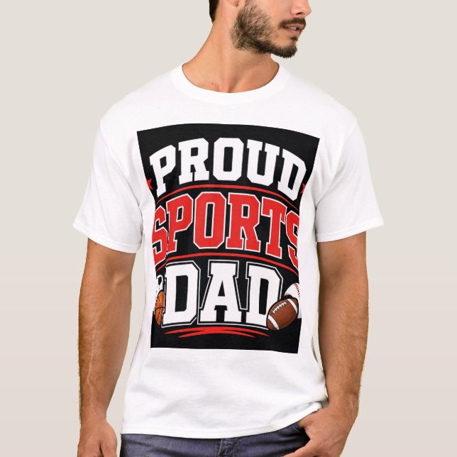 Stolzer Sport-Vater T-Shirt (Vorderseite)