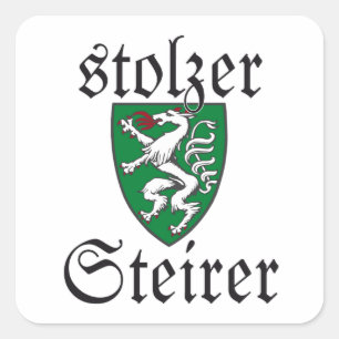 Stolzer Steirer Steiermark Österreich Wappen Quadratischer Aufkleber