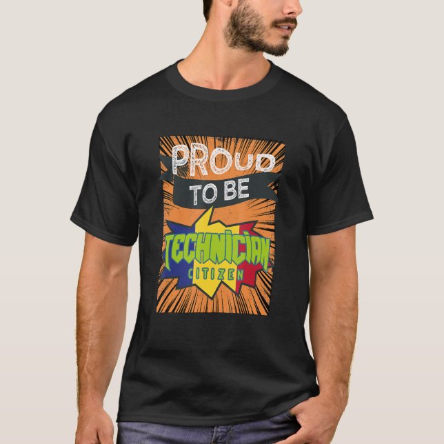 Stolzer Techniker Bürger Beruf Karriere Arbeiter  T-Shirt (Vorderseite)