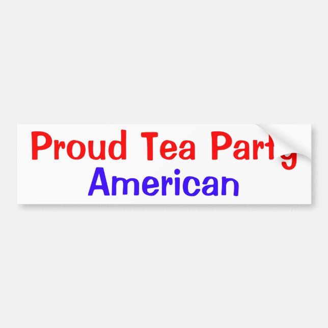 Stolzer Tee-Party-Amerikaner Autoaufkleber (Vorne)