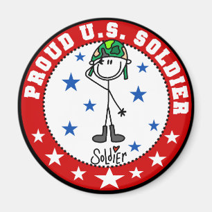 Stolzer US-Soldat Magnet