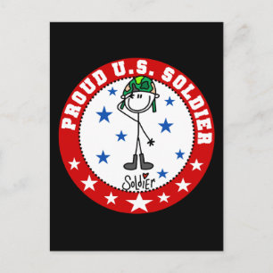 Stolzer US-Soldat Postkarte