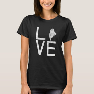 Stolzer USA-Fan-Staat Maine Liebeskarte Maine T-Shirt
