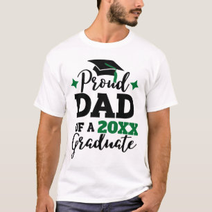 Stolzer Vater 2022 Graduate Schwarz-Grün Kappe Tas T-Shirt
