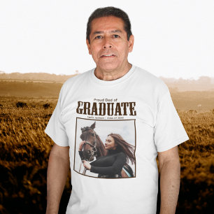 Stolzer Vater 2023 Country Western Graduate Foto T-Shirt