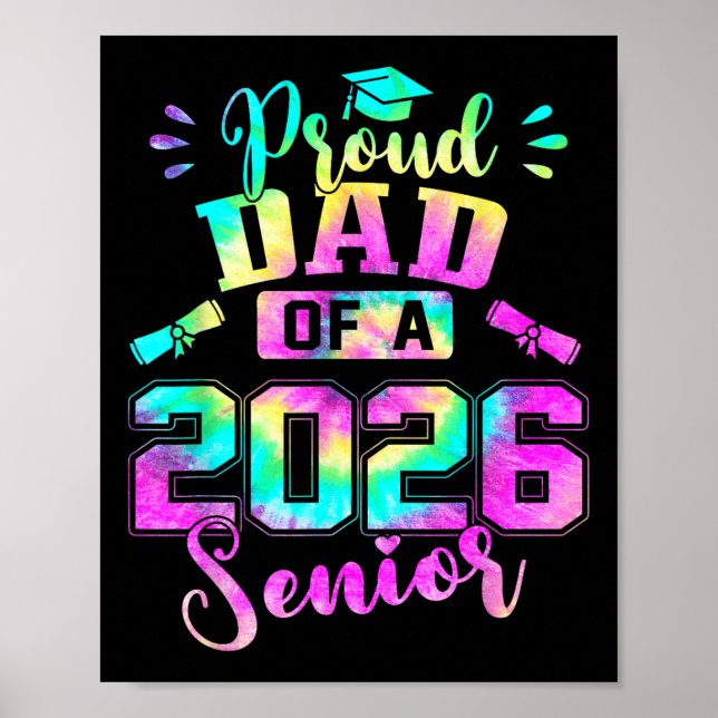 Stolzer Vater 2026 Abschlussdiplom der Oberstufe L Poster (Vorne)