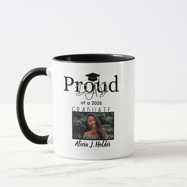 stolzer Vater 2026 Absolvent Abschlussgeschenk Vat Tasse (Links)