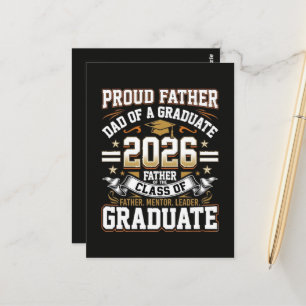 Stolzer Vater Absolvent der Klasse 2026 Postkarte