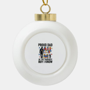 Stolzer Vater Autismus härtester Junge Vintage-Vek Keramik Kugel-Ornament